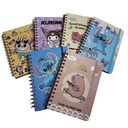 CUADERNO ANILLADO TAPA DURA CON ELASTICO VARIOS PERSONAJES