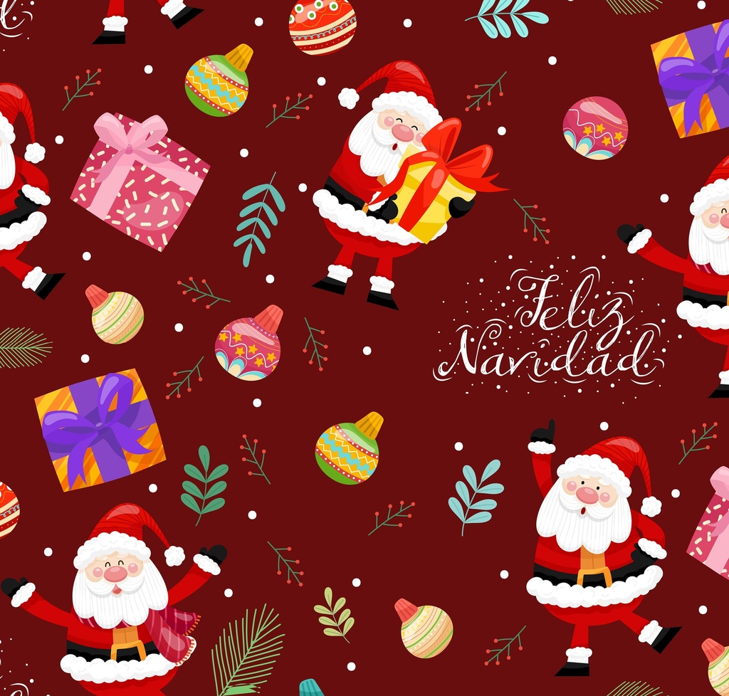 PAPEL PARA REGALO MURESCO 70X100 X10 NAVIDAD ROJA