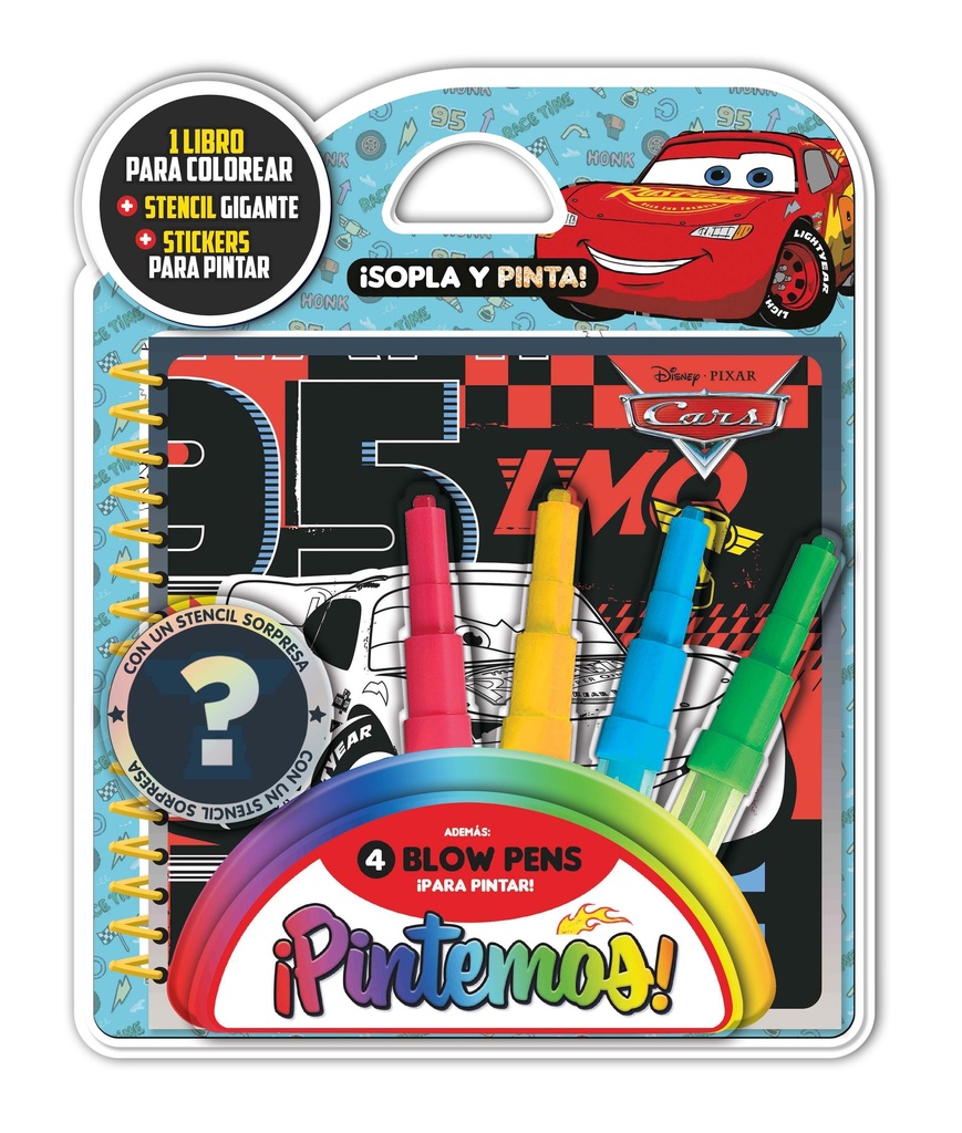 BLISTER VERTICE SOPLA Y PINTA CARS