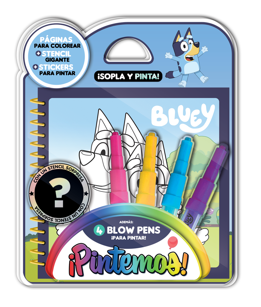 BLISTER VERTICE SOPLA Y PINTA BLUEY