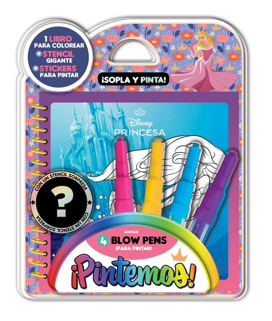 BLISTER VERTICE SOPLA Y PINTA PRINCESAS