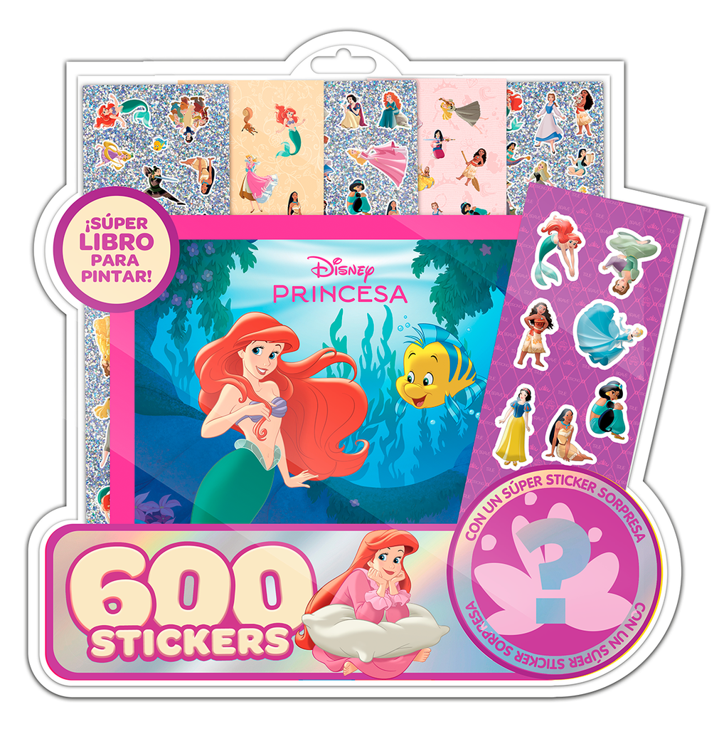 BLISTER VERTICE 600 STICKERS PRINCESAS