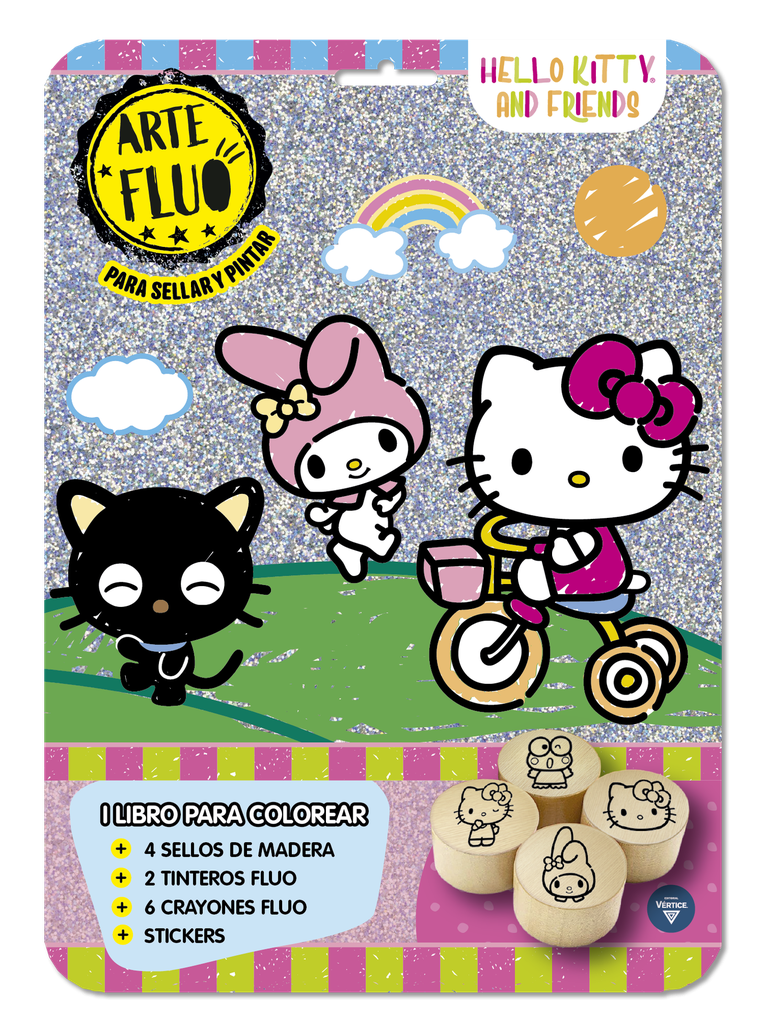 FLOW PACK VERTICE ARTE FLUO HELLO KITTY & FRIENDS
