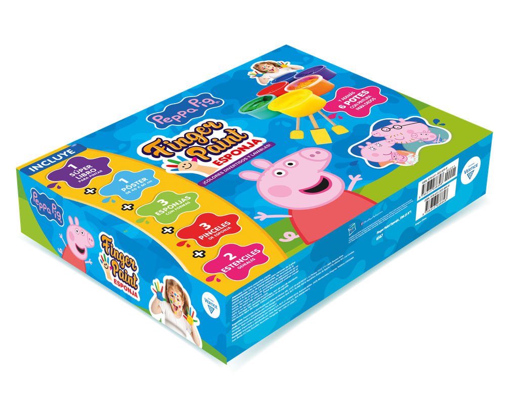 CAJA VERTICE FINGER PAINT ESPONJA PEPPA PIG
