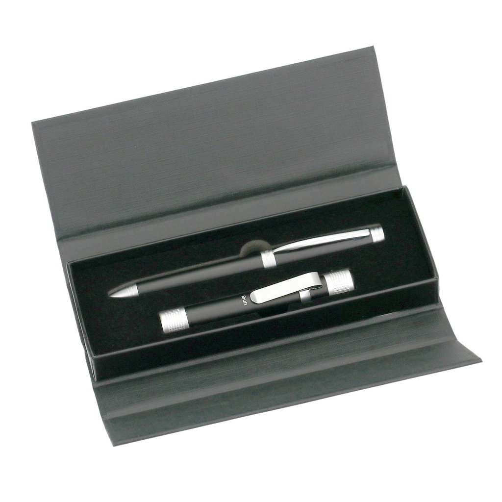 BOLIGRAFO + LINTERNA OLAMI LUBECK NEGRO