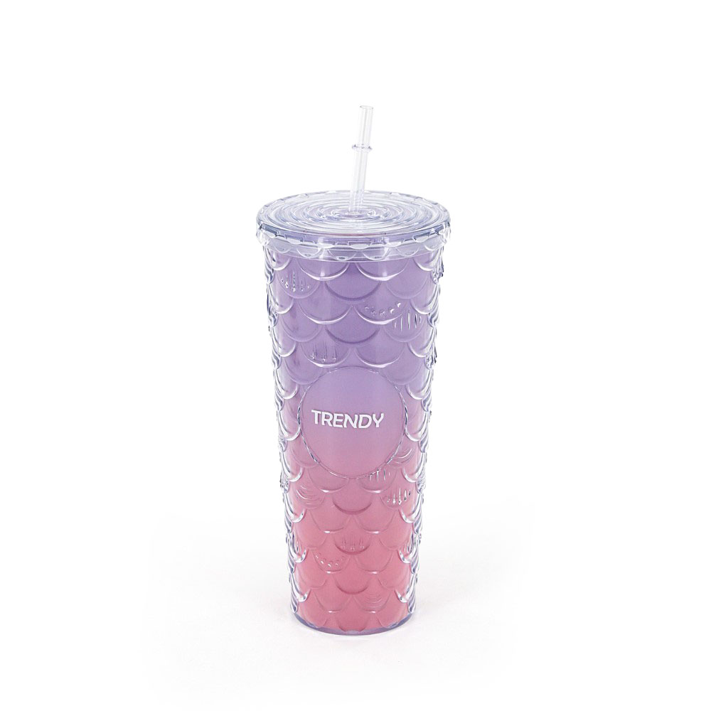 VASO TRENDY 720ML SIRENA VIOLETA + ROSA 19018