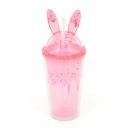 VASO TRENDY 450ML CONEJO ROSA 19020