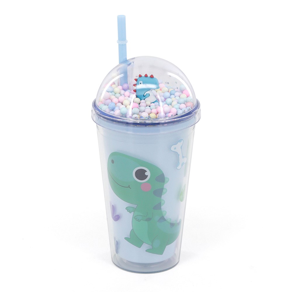 VASO TRENDY 450ML DINO CELESTE 19025