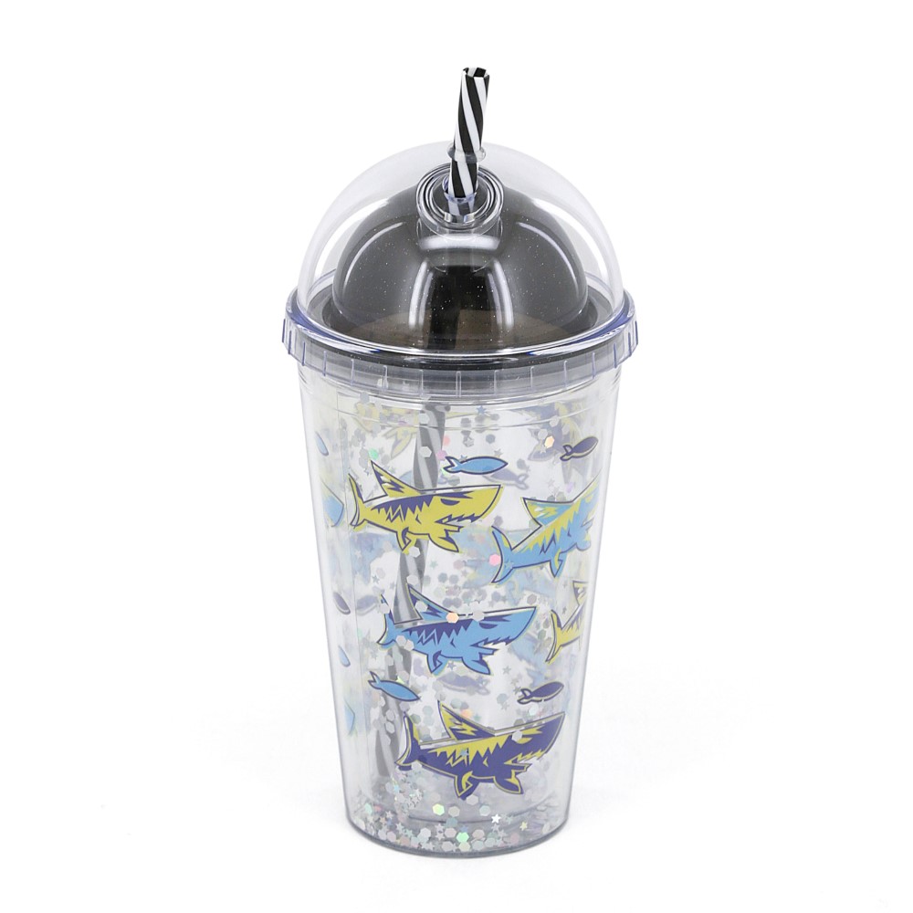 VASO TRENDY 450ML TIBURONES NEGRO 19026