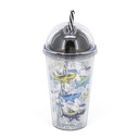 VASO TRENDY 450ML TIBURONES NEGRO 19026