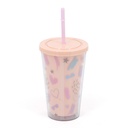 VASO TRENDY 450ML CORAZONES ROSA 19027