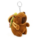 LLAVERO TRENDY PELUCHE CAPYBARA HAMBURGUESA