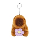 LLAVERO TRENDY PELUCHE CAPYBARA FLOR LILA