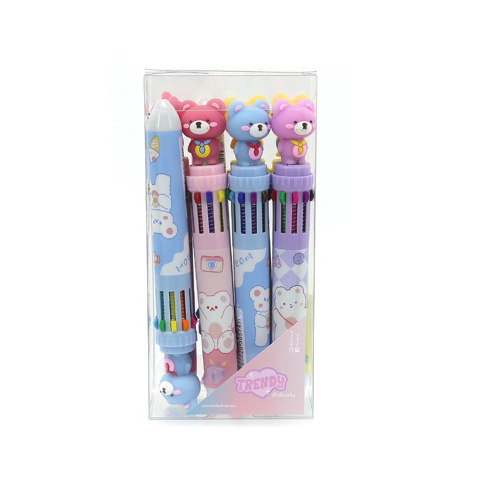 BOLIGRAFO TRENDY MULTICOLOR OSO X 8