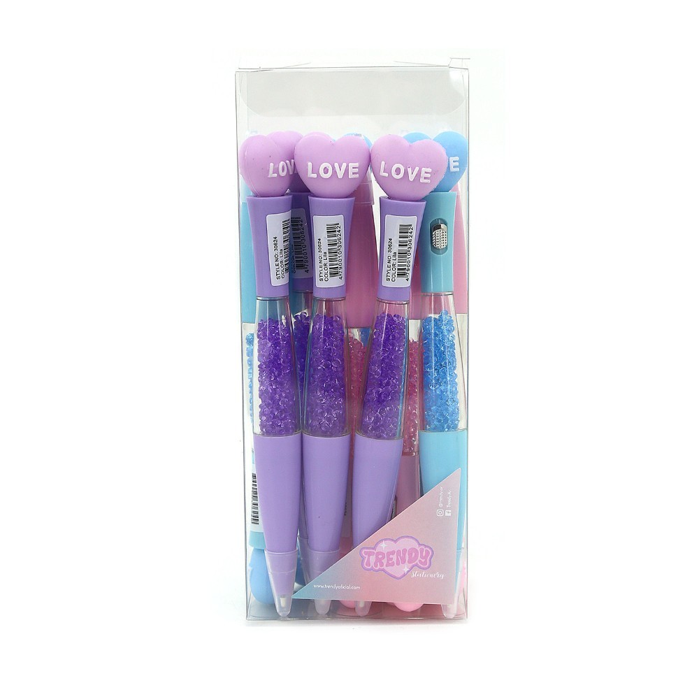 BOLIGRAFO TRENDY CON LUZ LOVE X 12