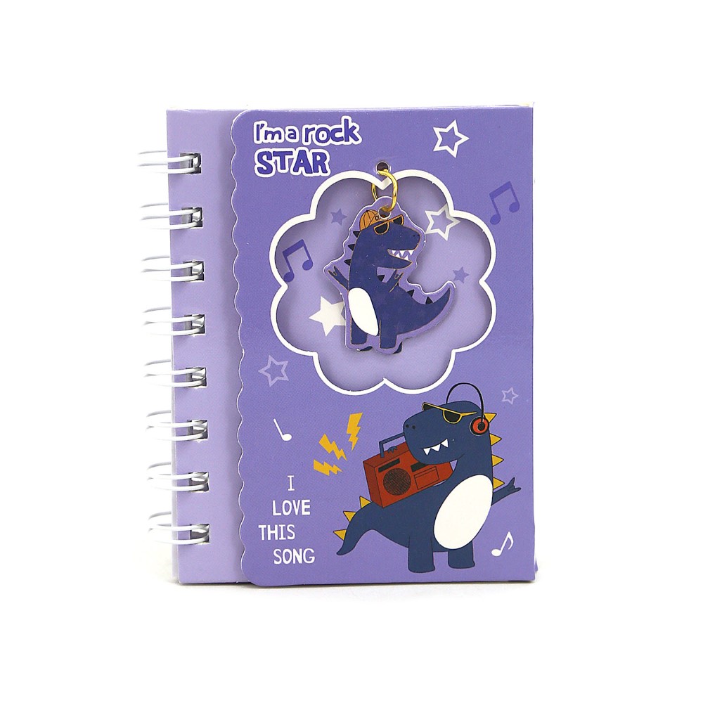 LIBRETA TRENDY MINI DINO LILA