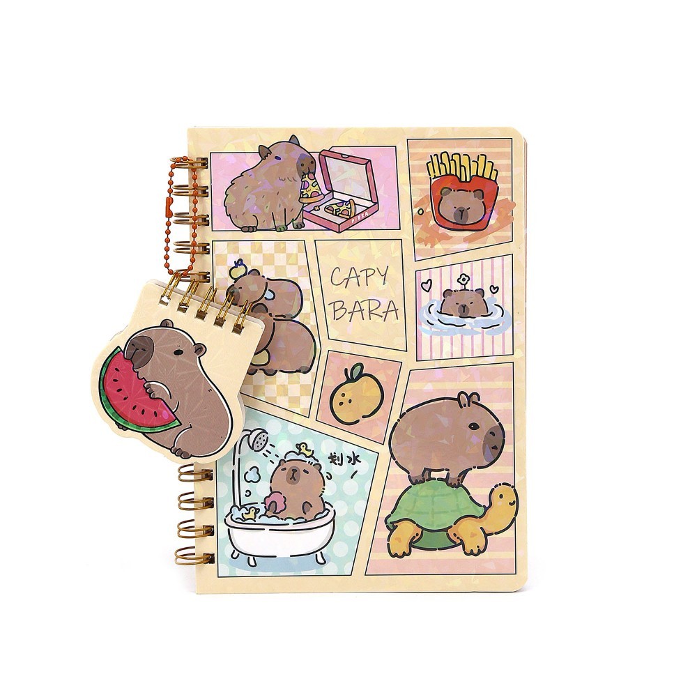 CUADERNO TRENDY A5 + LIBRETA CAPYBARA SANDIA