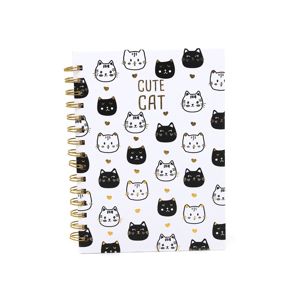 CUADERNO TRENDY A5 CUTE CAT BLANCO