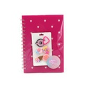 CUADERNO TRENDY A5 + BROCHES CANDY FUCSIA