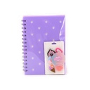 CUADERNO TRENDY A5 + BROCHES CANDY LILA