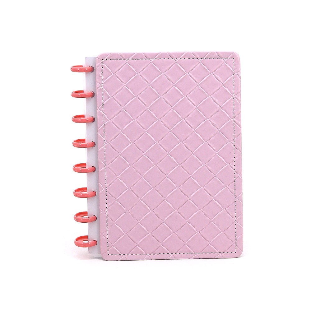 CUADERNO TRENDY A5 CON DISCOS MATELASSE ROSA