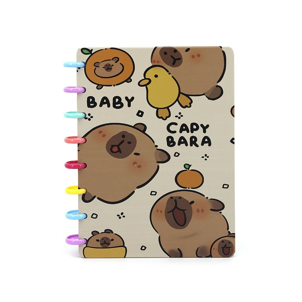CUADERNO TRENDY A5 CON DISCOS CAPYBARA PATITO