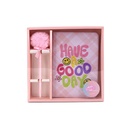 SET TRENDY CUADERNO + BOLIGRAFO HAVE A GOOD DAY ROSA