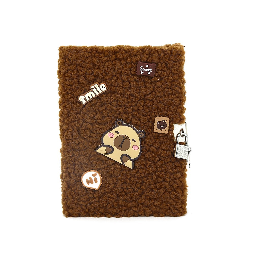 DIARIO INTIMO TRENDY CORDERITO CAPYBARA MOKA