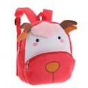 MOCHILA INFANTIL PELUCHE VACA CORAL