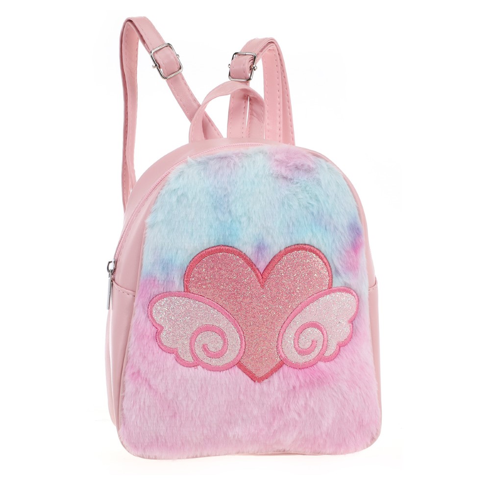 MOCHILA INFANTIL TRENDY CORAZON CON ALAS ROSA