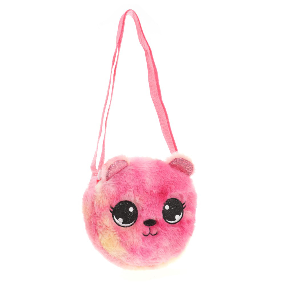 CARTERITA PELUCHE GATITO FUCSIA
