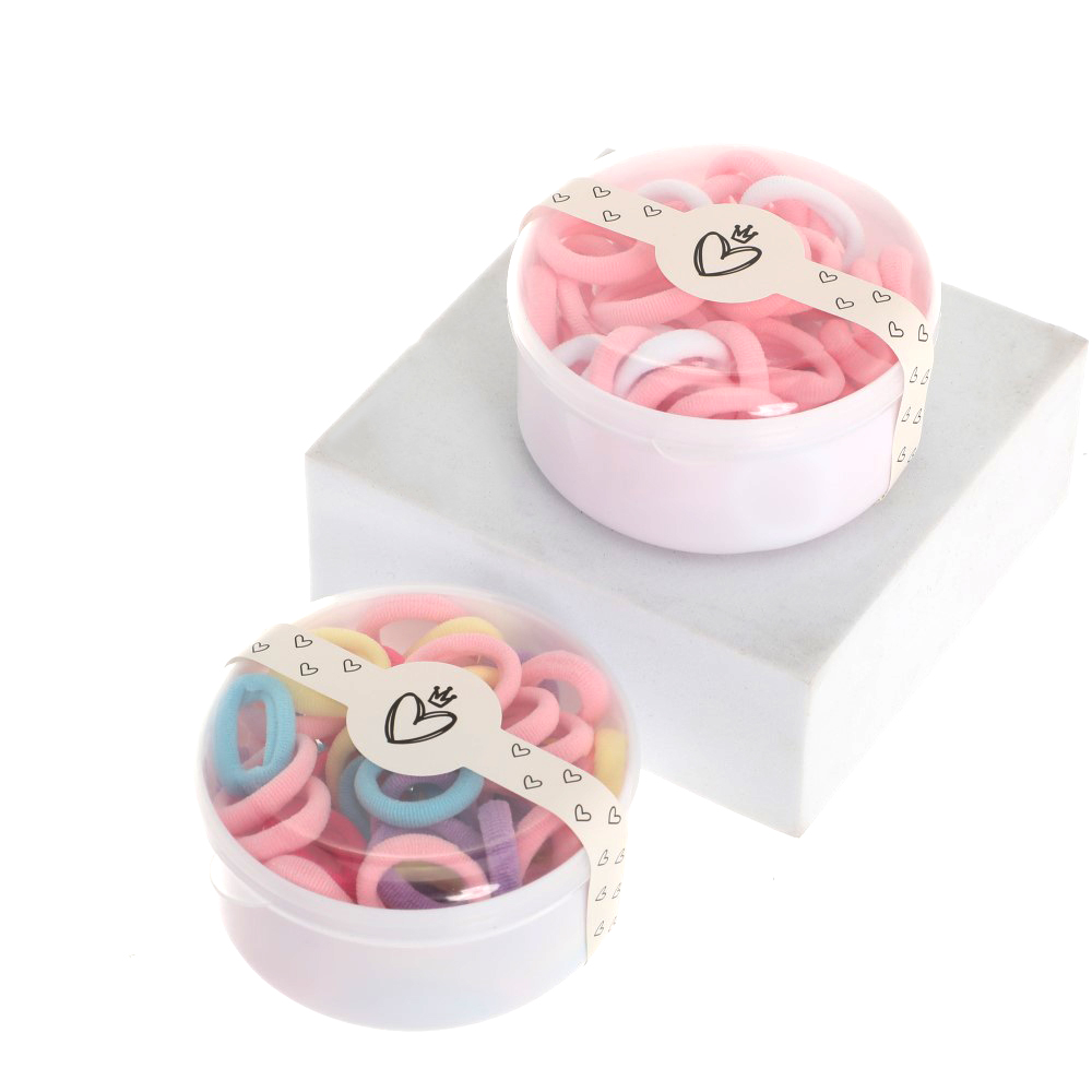 CAJA COLITAS PARA EL PELO REDONDA VARIOS COLORES