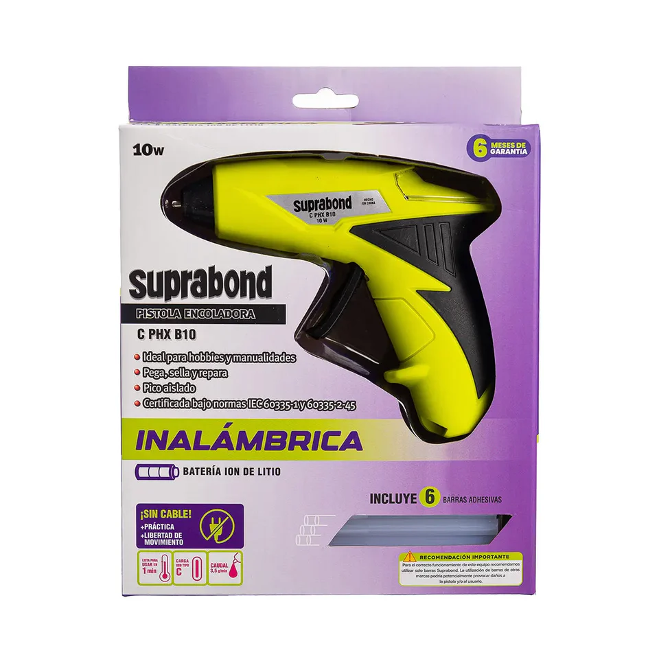 PISTOLA ENCOLADORA SUPRABOND INALAMBRICA 10W