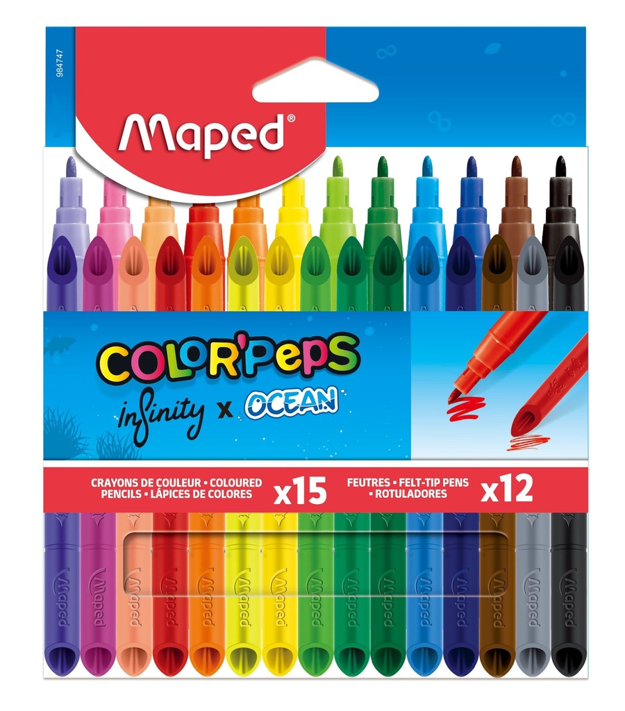 CRAYONES MAPED COLORPEPS INFINITY X15 + MARCADOR X12
