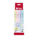 BOLIGRAFO FILGO 024 STICK 1.0 BLISTER X 5 PASTEL