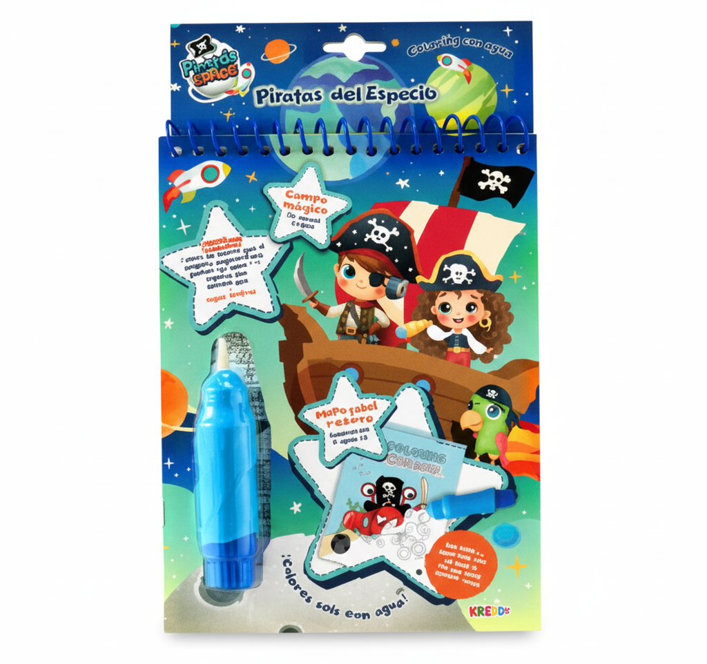 JUEGO KREKER PINTA CON AGUA PIRATAS DEL ESPACIO