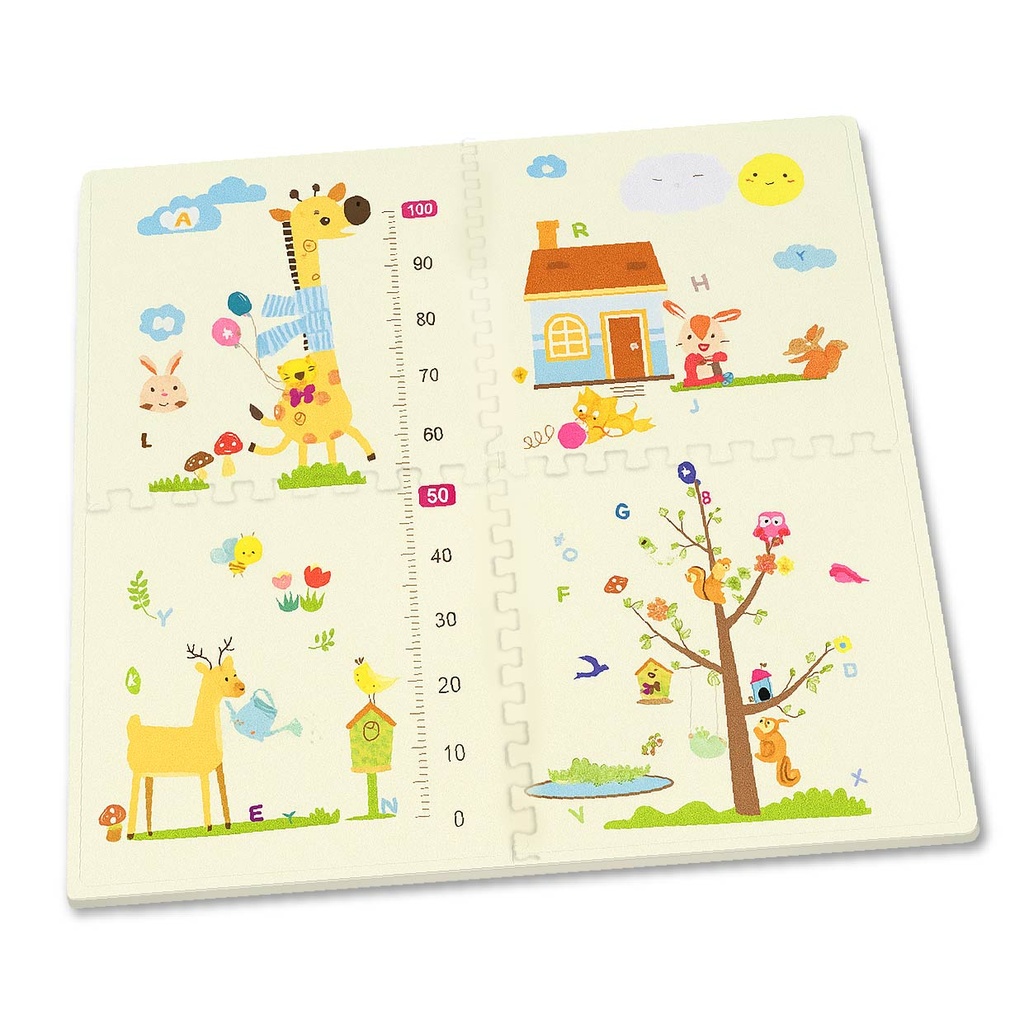 PISO DE GOMA EVA KREKER 1.20X1.20 X 4 BALDOSAS ANIMALITOS