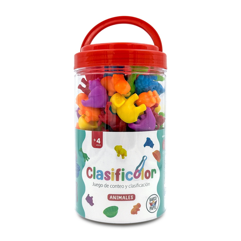 JUEGO DE CONTEO Y CLASIFICACION BARCO DE PAPEL CLASIFICOLOR ANIMALES