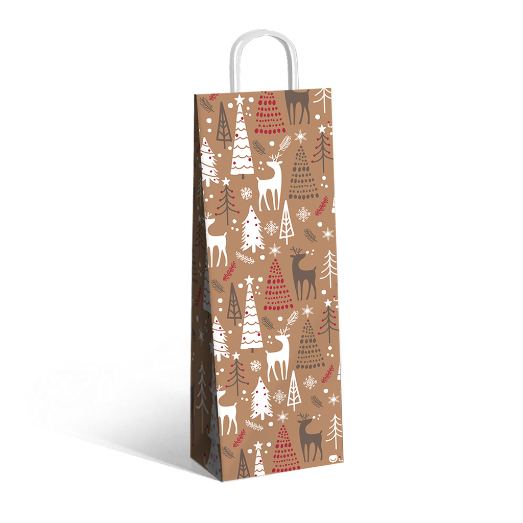 BOLSA RP BOTELLA SNOW WINE 14X08X40