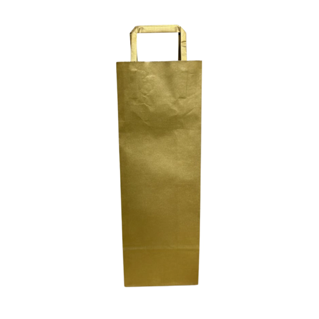 BOLSA RP ACUARIO BOTELLA ORO 14X08X40