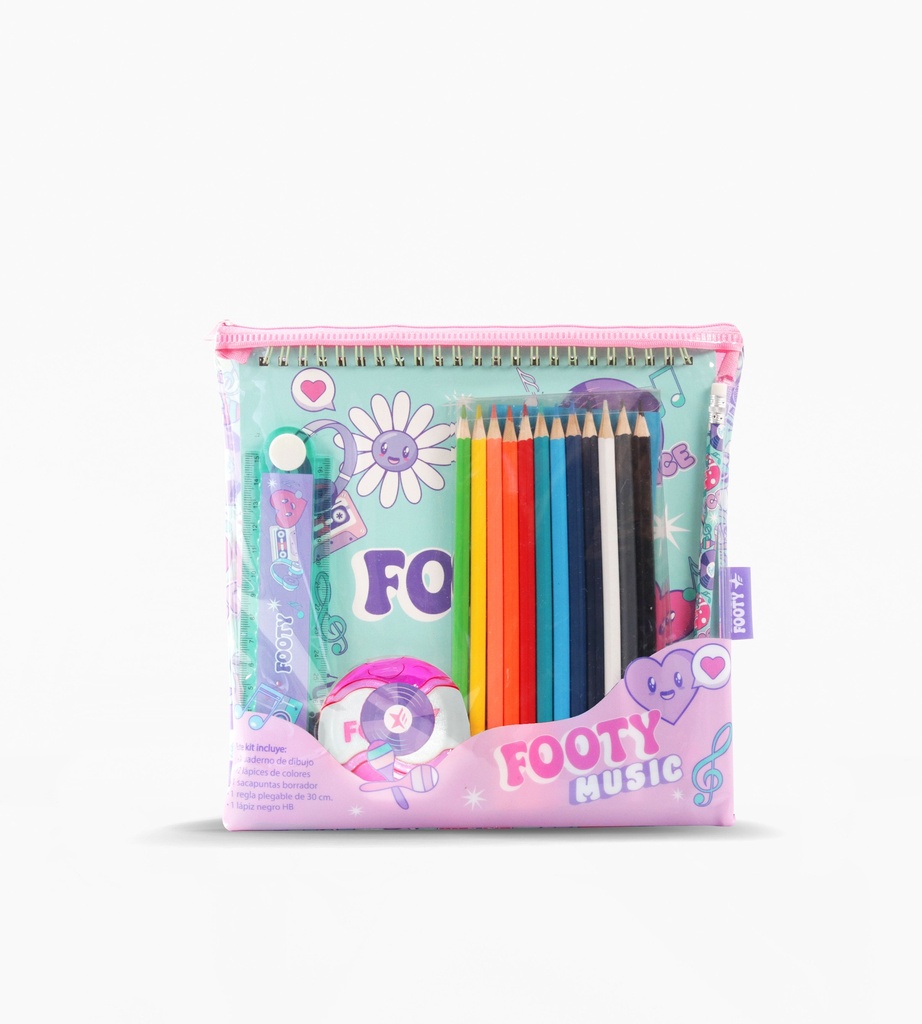 SET FOOTY PARA COLOREAR MUSIC LILA