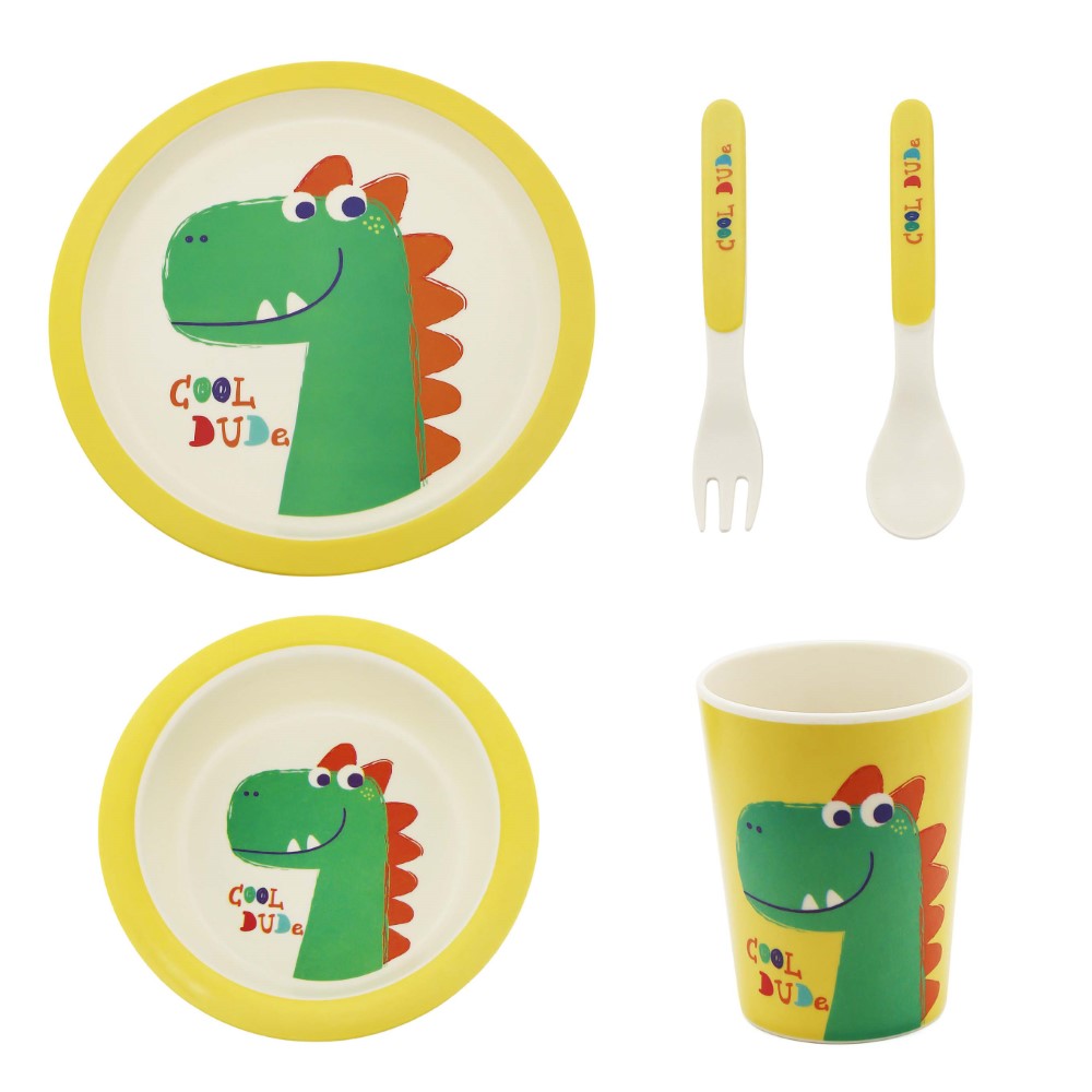SET PLATOS TRENDY BAMBOO DINO