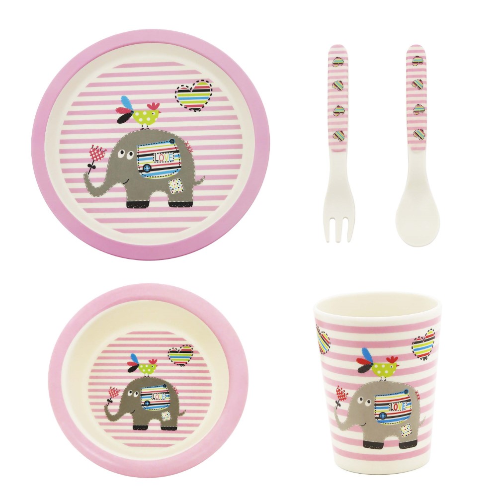 SET PLATOS TRENDY BAMBOO ELEFANTE