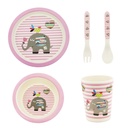 SET PLATOS TRENDY BAMBOO ELEFANTE