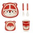 SET PLATOS TRENDY BAMBOO ZORRO