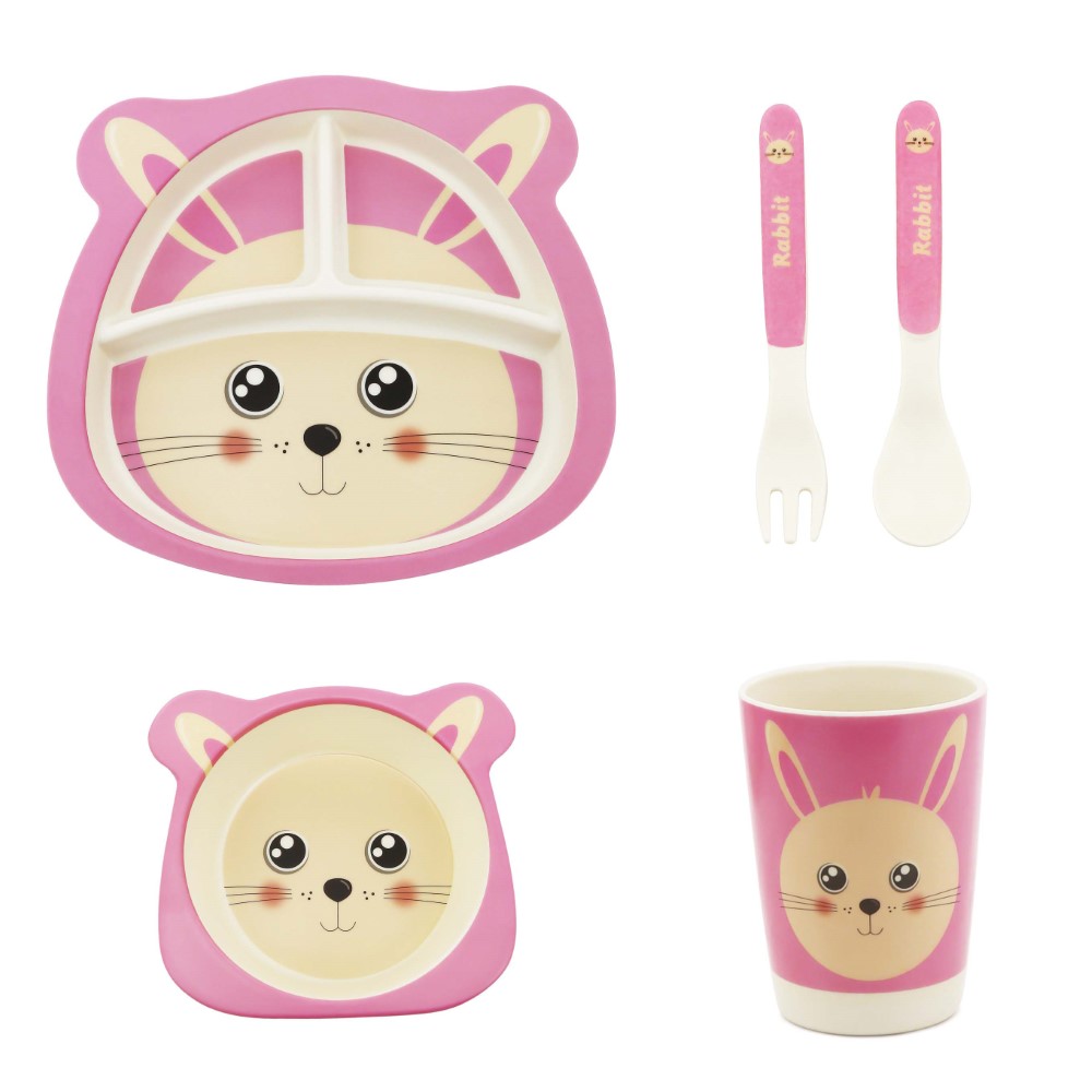 SET PLATOS TRENDY BAMBOO CONEJO