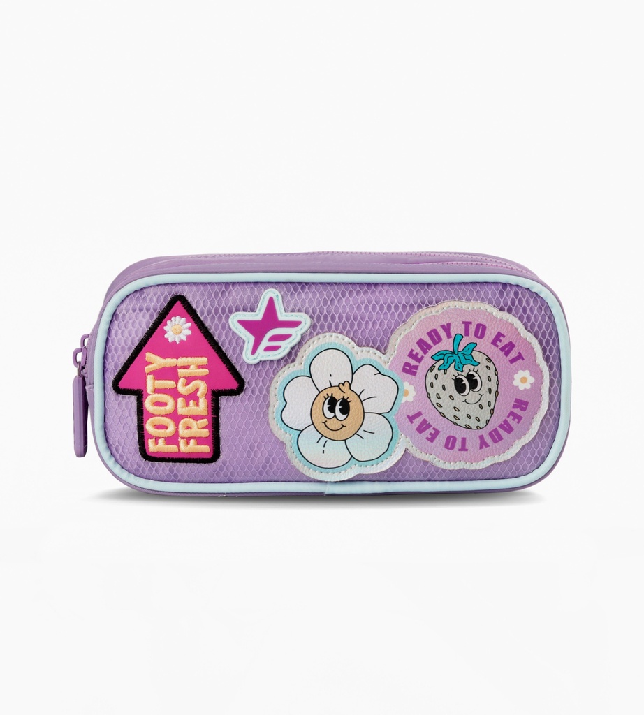 CARTUCHERA FOOTY FRESH 2 CIERRE LILA