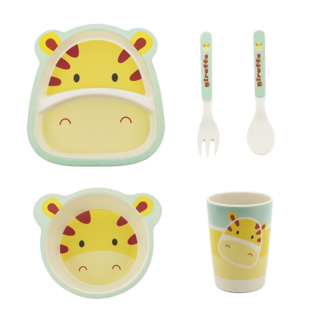 SET PLATOS TRENDY BAMBOO JIRAFA