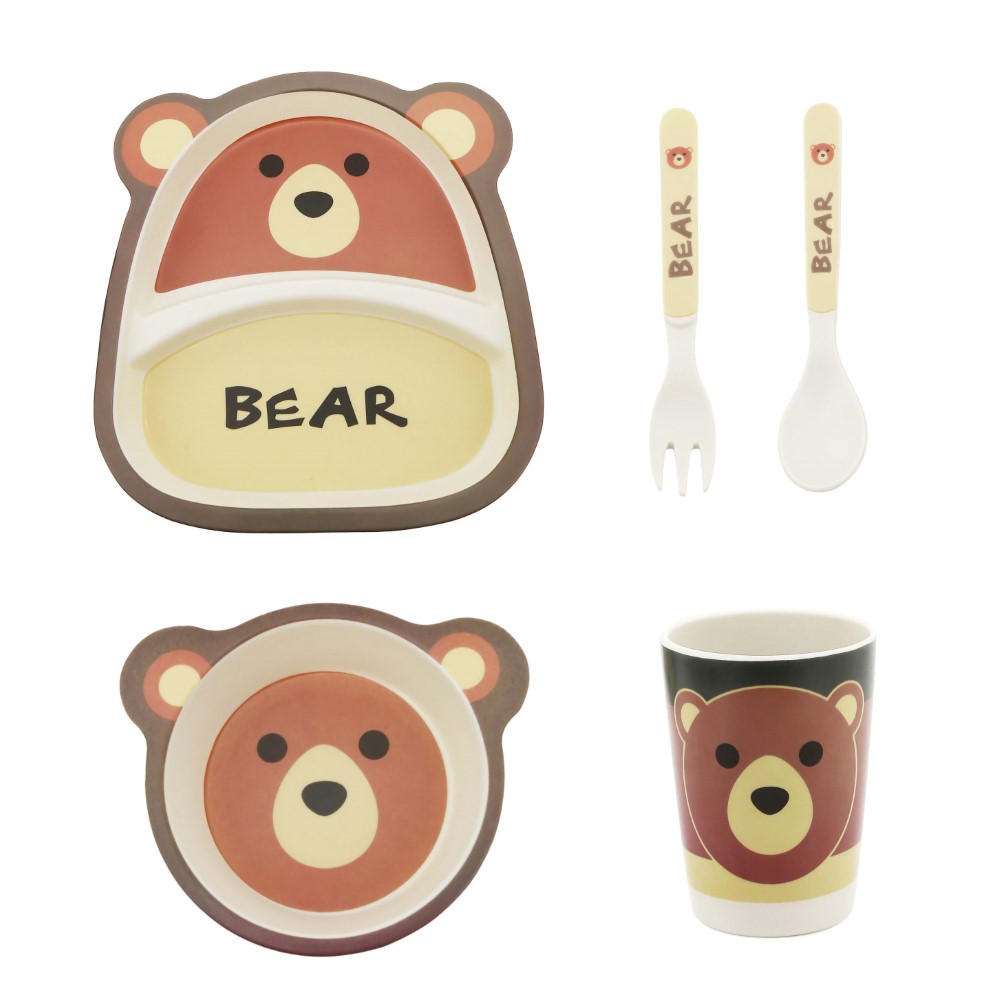 SET PLATOS TRENDY BAMBOO OSO