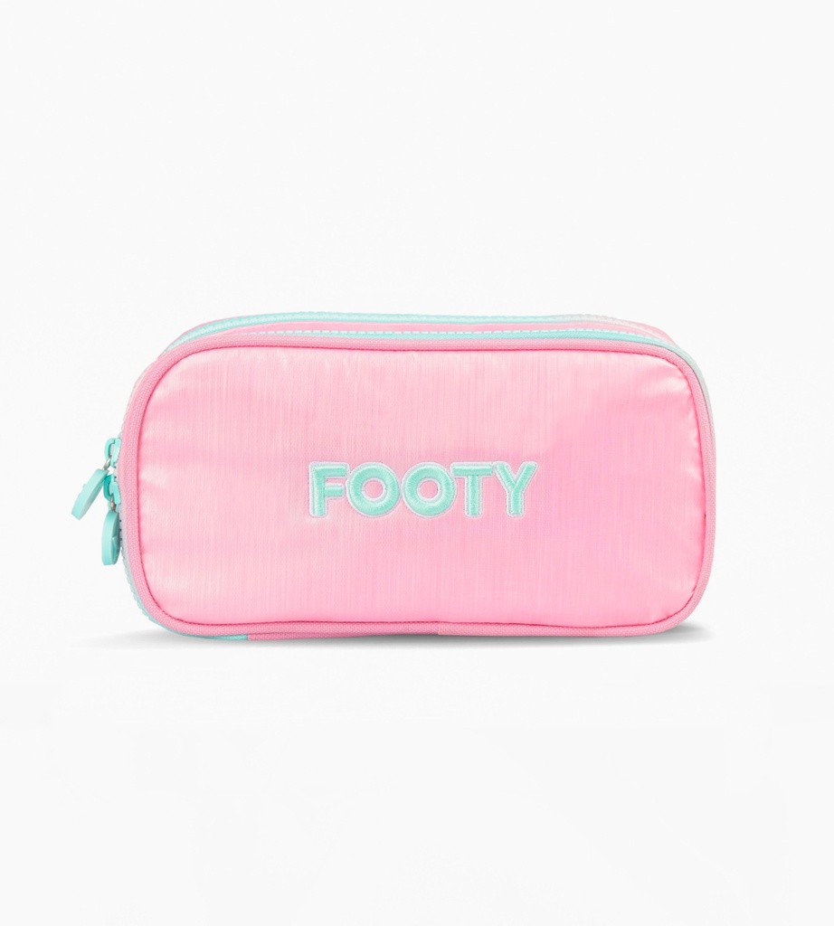 CARTUCHERA FOOTY 2 CIERRE CON ORGANIZADOR ROSA